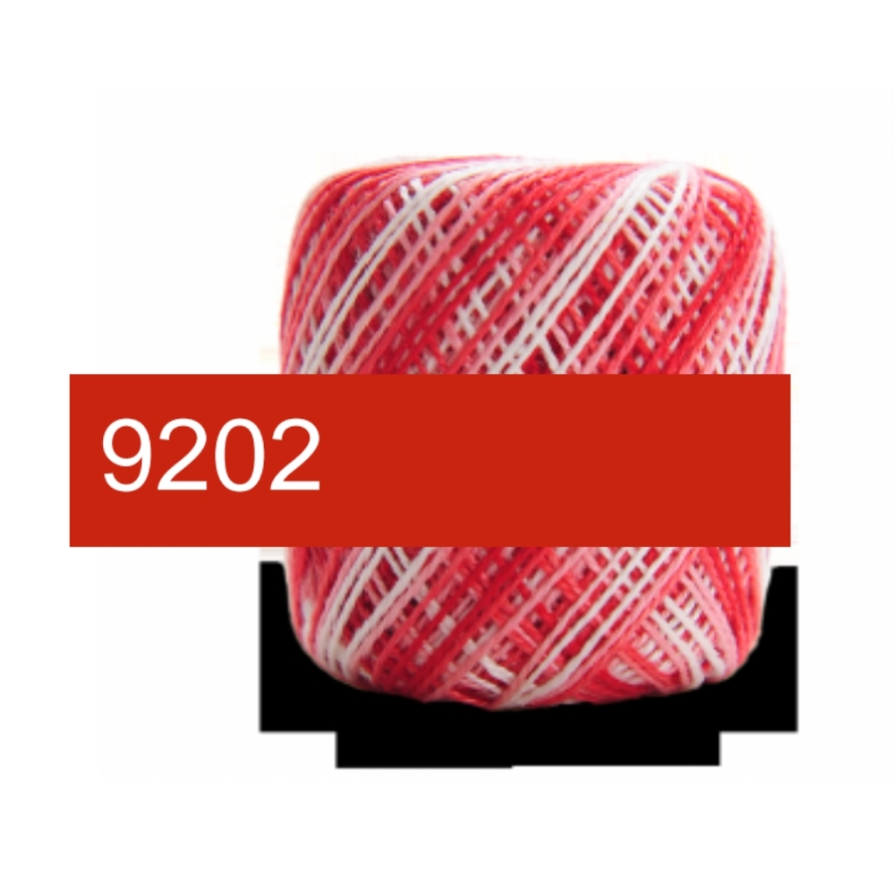 5/$15 Circulo Rubi Brilhante Variegated Red 9202 40m 5g Mercerized Cotton